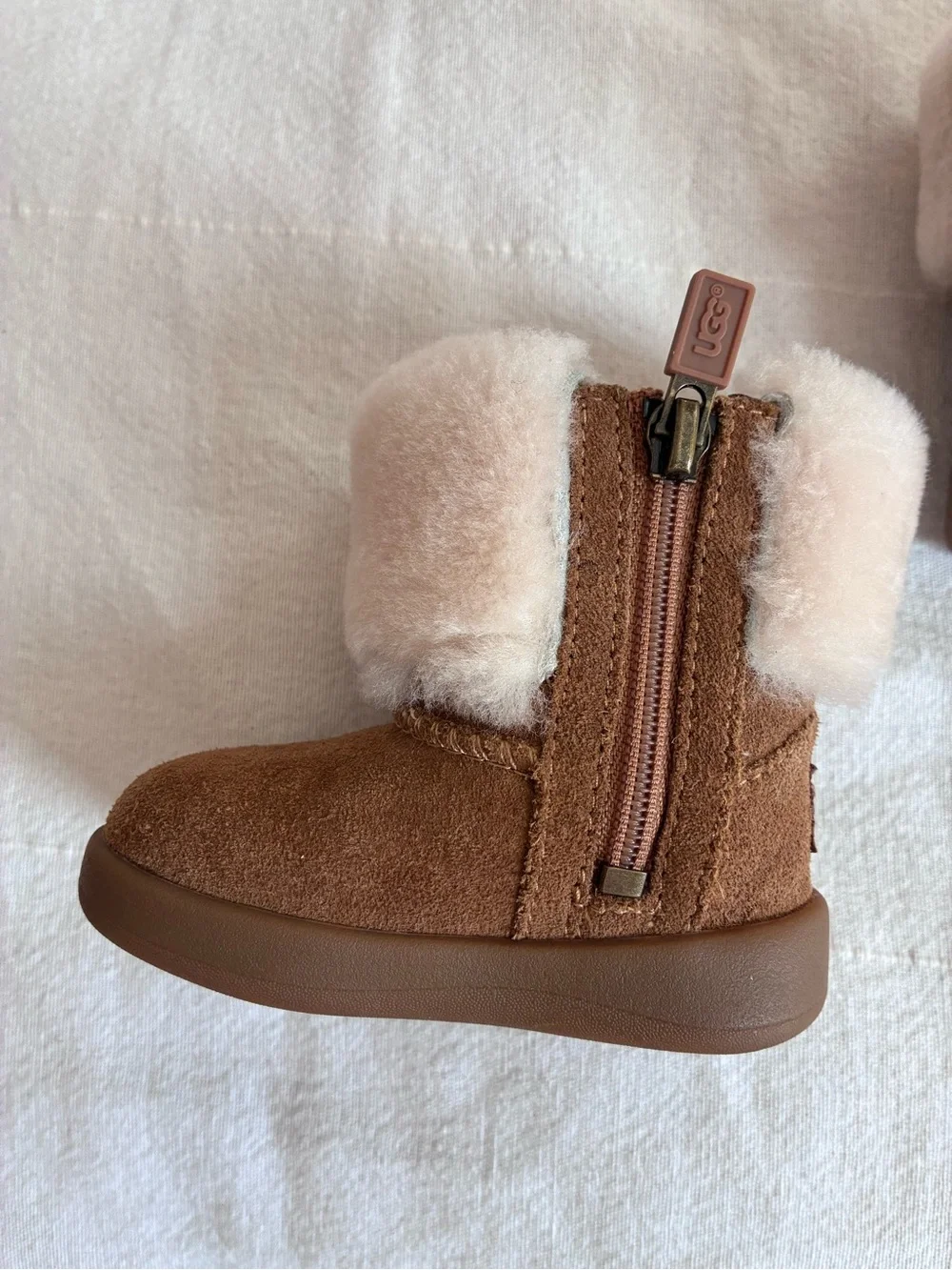 Infant Baby Girl Uggs Boots Sherpa Sheep Wool Suede Fall Winter School Photos